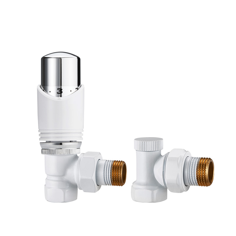 DN15 spray white angle white thermostatic radiator valve_Angle valve ...